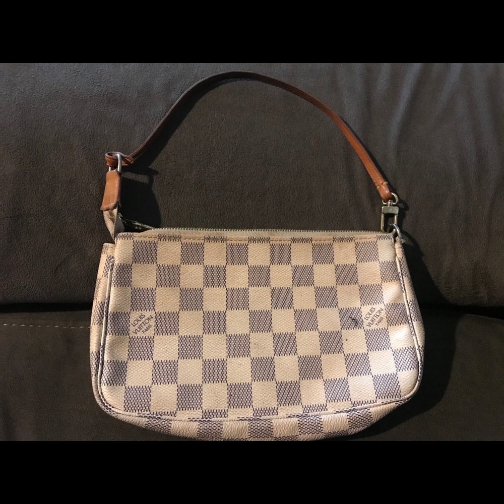 Used authentic Louis Vuitton Damier Azur